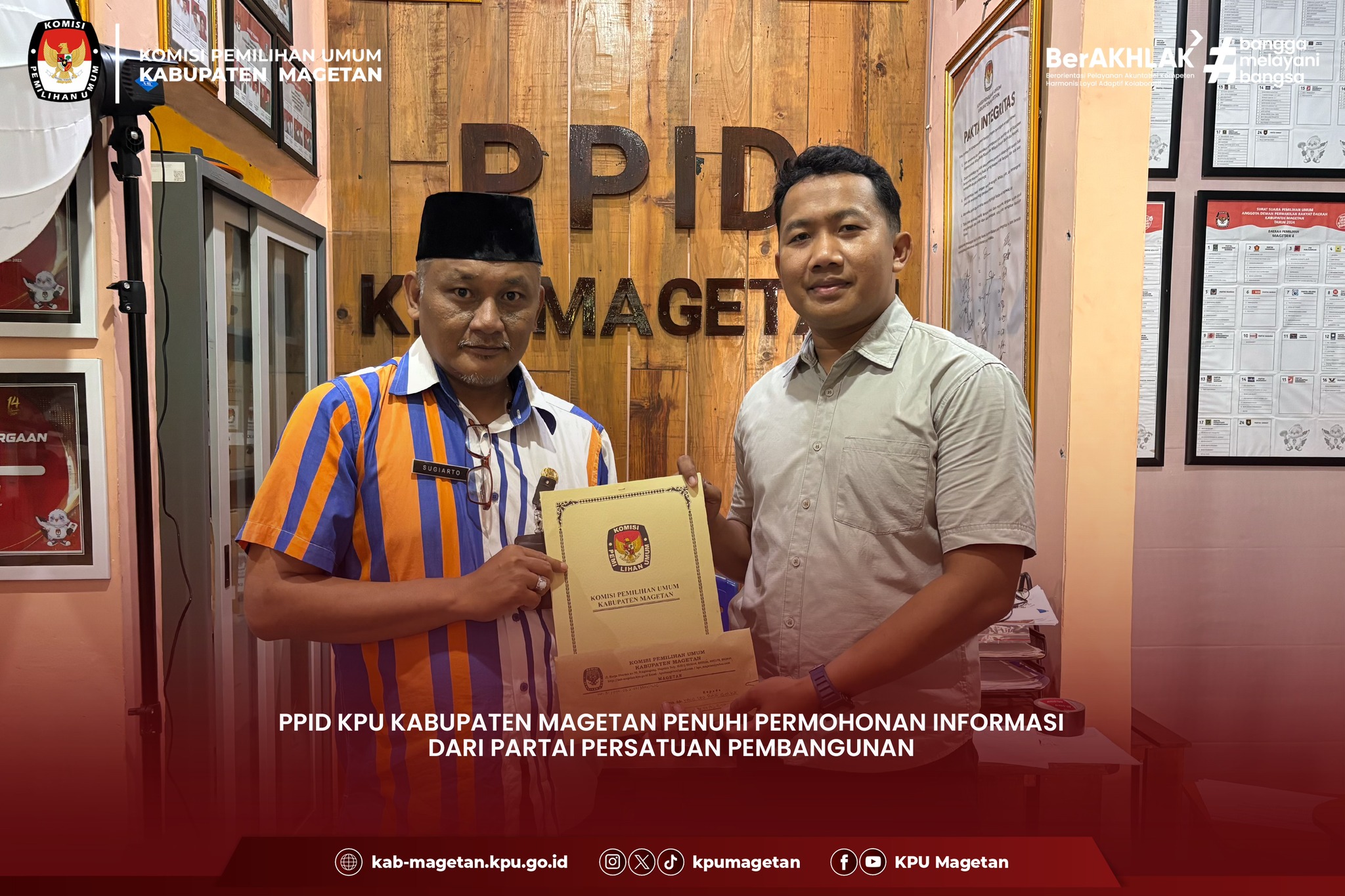 penyerahan surat autentifikasi kepada Partai  PPP